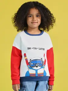 Nauti Nati Boys Graphic Printed Antimicrobial Fleece Sweatshirt