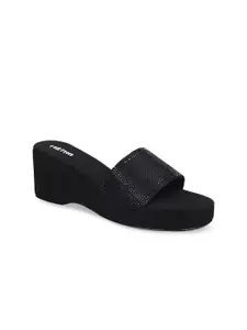 Metro Embellished Open Toe Wedge Heels