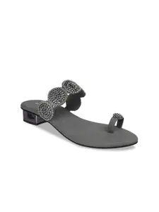 Metro Embellished One Toe Flats