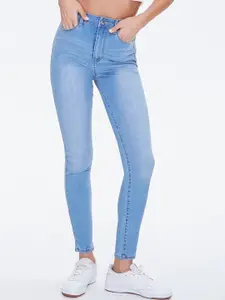 FOREVER 21 Women Heavy Fade Jeans