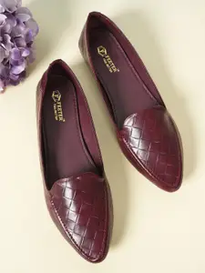 Style Shoes Pointed Toe Textured Ballerinas