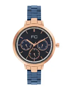 French Connection Women Embellished Dial & Stainless Steel Analogue Watch FCN00074A