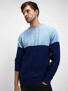 Dennis Lingo Cable Knit Acrylic Pullover Sweater