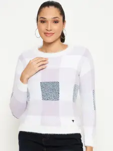 Duke Checked Long Sleeves Acrylic Pullover