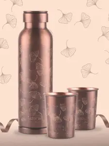 Milton  Copper Petals Elegante Gift Set - 1 Bottle 940 ml & 2-Tumbler 240 ml Each