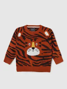 max Infant Boys Abstract Printed Acrylic Pullover