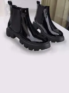 Shoetopia Women Heeled Mid-Top Chelsea Boots