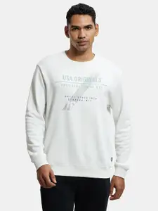 Jockey Typography Printed Cotton Pullover Sweatshirt