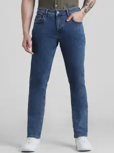 Jack & Jones Men Ben Skinny Fit Low-Rise Clean Look Stretchable Jeans