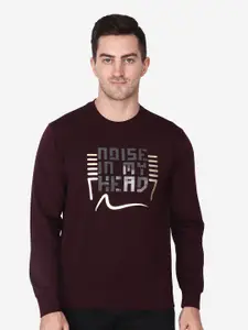 Albion Typography Printed Pure Cotton Pullover Sweatshirt