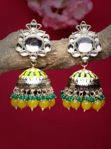 Sukkhi Gold Plated Dome Shaped Kundan Studded Jhumkas