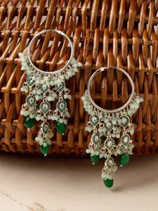 Sukkhi Gold Plated Contemporary Hoop Earrings