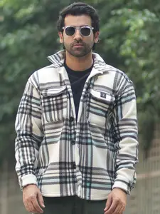 Maniac Checked Fleece Spread Collar Tailored Jacket