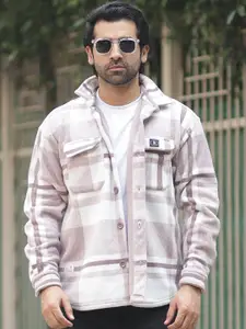 Maniac Checked Fleece Spread Collar Tailored Jacket