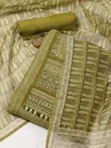 Meena Bazaar Paisley Printed Linen Unstitched Dress Material
