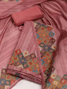 Meena Bazaar Ethnic Motif Printed Unstitched Dress Material