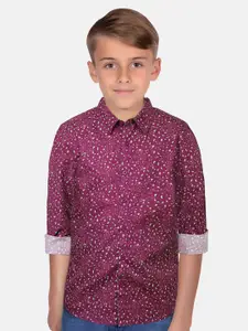 Allen Solly Junior Boys Floral Printed Slim Fit Cotton Casual Shirt