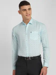 Allen Solly Slim Fit Printed Pure Cotton Formal Shirt