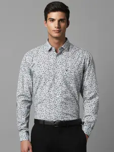 Allen Solly Slim Fit Opaque Floral Printed Pure Cotton Formal Shirt