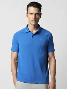 Van Heusen Men Blue Polo Collar T-shirt