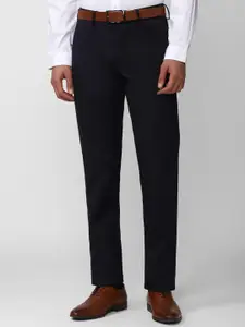 Van Heusen Men Navy Blue Slim Fit Trousers