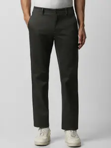 Van Heusen Sport Men Olive Green Slim Fit Trousers