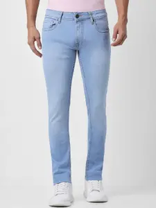Peter England Casuals Men Blue Skinny Fit Heavy Fade Jeans