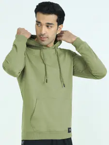 XYXX Men Green Hooded Sweatshirt