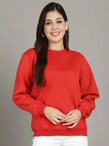 GRACIT Women Red Sweatshirt