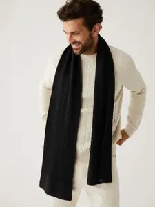 Marks & Spencer Men Ribbed Scarf