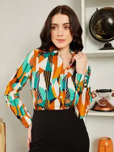 Berrylush BIZwear Women Multicoloured Floral Opaque Printed Formal Shirt