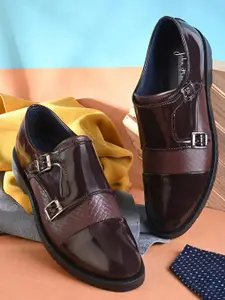 John Karsun Men Textured Formal Monk Shoes