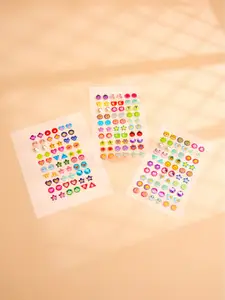 Yellow Chimes Multicoloured Contemporary Studs Earrings