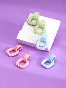 Yellow Chimes Multicoloured Contemporary Studs Earrings