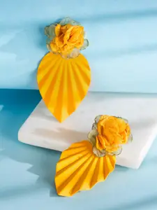 Yellow Chimes Yellow Contemporary Studs Earrings