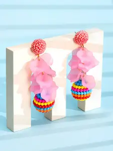 Yellow Chimes Multicoloured Contemporary Drop Earrings