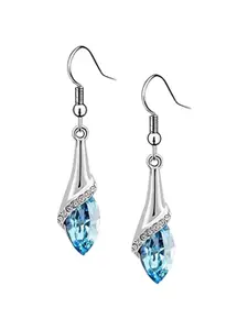 Yellow Chimes Blue Contemporary Drop Earrings