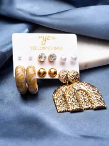 Yellow Chimes Multicoloured Contemporary Studs Earrings