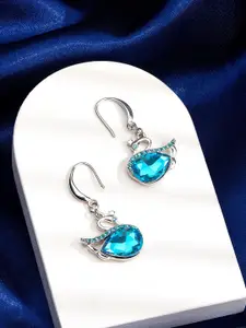 Yellow Chimes Blue Contemporary Drop Earrings