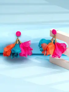 Yellow Chimes Multicoloured Contemporary Drop Earrings