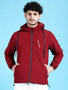 The Indian Garage Co Men Colourblock Hooded Puffer Jacket
