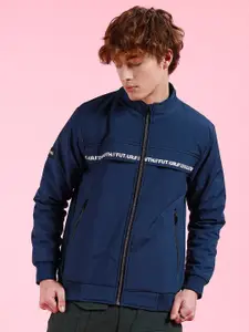 The Indian Garage Co Men Blue Longline Outdoor Tailored Jacket