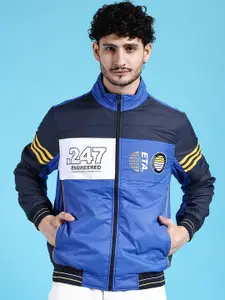 The Indian Garage Co Men Printed Regular Fit Bomber Jacket