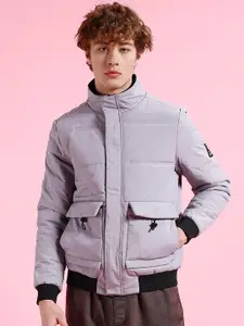 The Indian Garage Co Men Regular Fit Padded Bomber Jacket