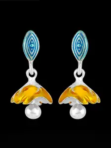 Yellow Chimes Yellow Contemporary Drop Earrings