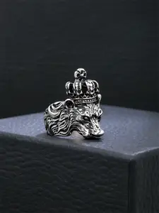Yellow Chimes Men Silver-Plated Finger Ring