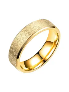 Yellow Chimes Gold-Plated Titanium Collection Stardust Band Finger Ring