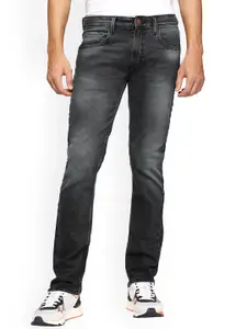 Pepe Jeans Men Grey Slim Fit Mildly Distressed Light Fade Stretchable Jeans