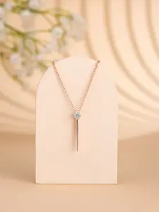 Yellow Chimes Artificial Stones Studded Chain With Pendant