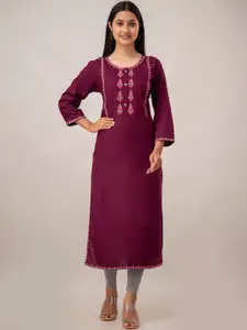 CKM Floral Embroidered Kurta